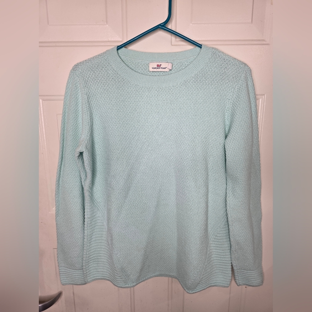 Vineyard‎ Vines Soft Blue Crew Neck Knit  Sweater Size Small
